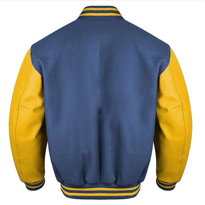 Varsity Jacket - Navy Blue Gold