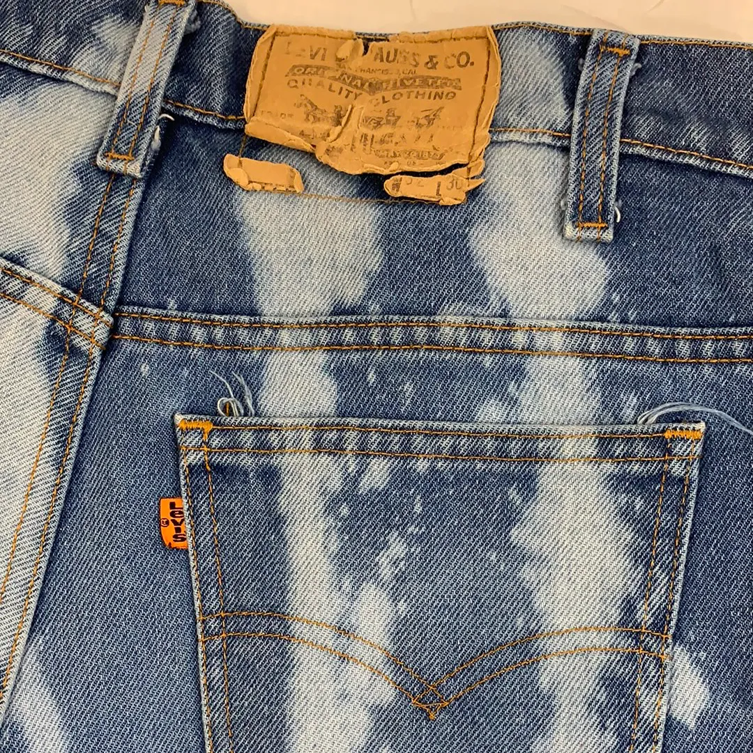 Vintage Levi’s Custom Bleached Denim Jeans - 32in