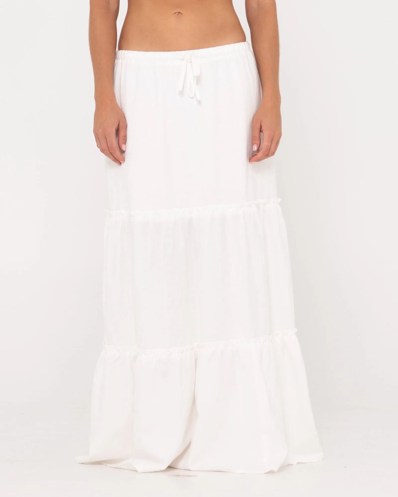 Violeta Low Rise Tiered Maxi Skirt