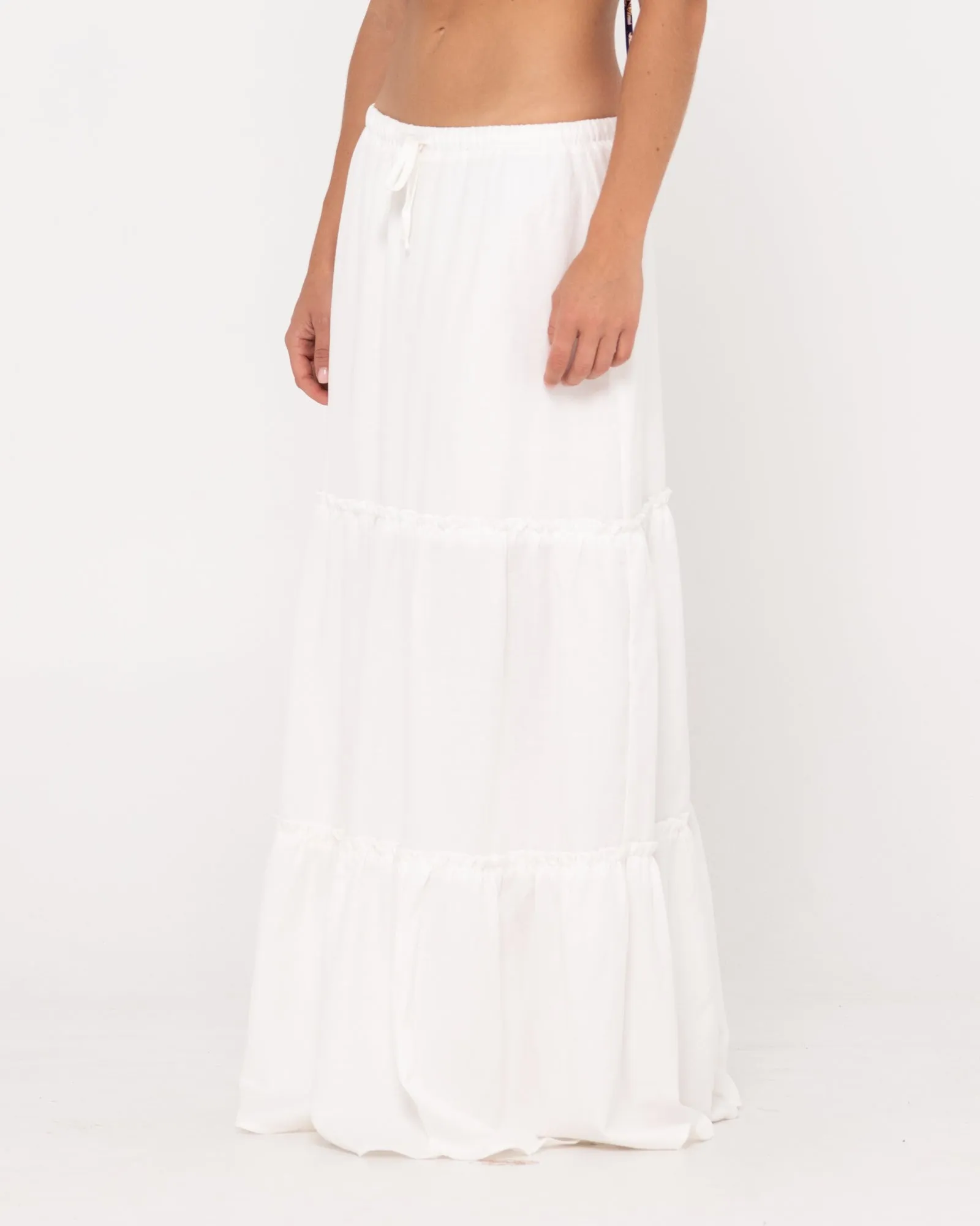 Violeta Low Rise Tiered Maxi Skirt