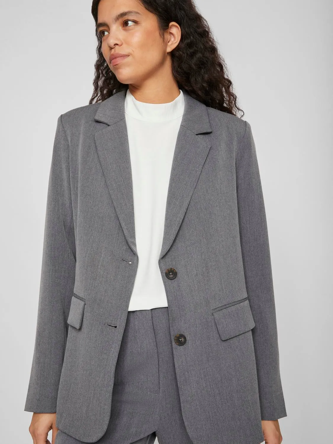 VIVARONE Blazer - Medium Grey Melange