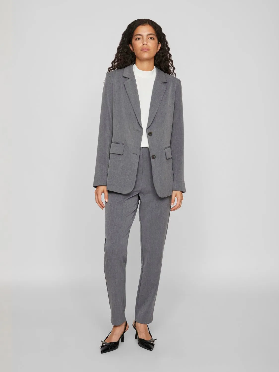 VIVARONE Blazer - Medium Grey Melange