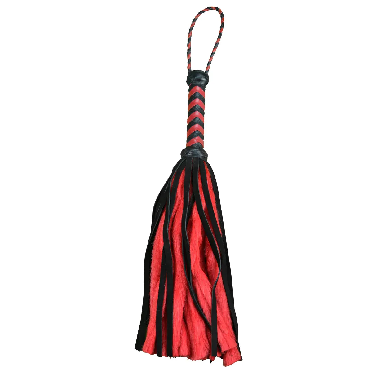 Whip - Faux Fur and Suede Leather 30 Fall 18" Mini Flogger (2 colors)