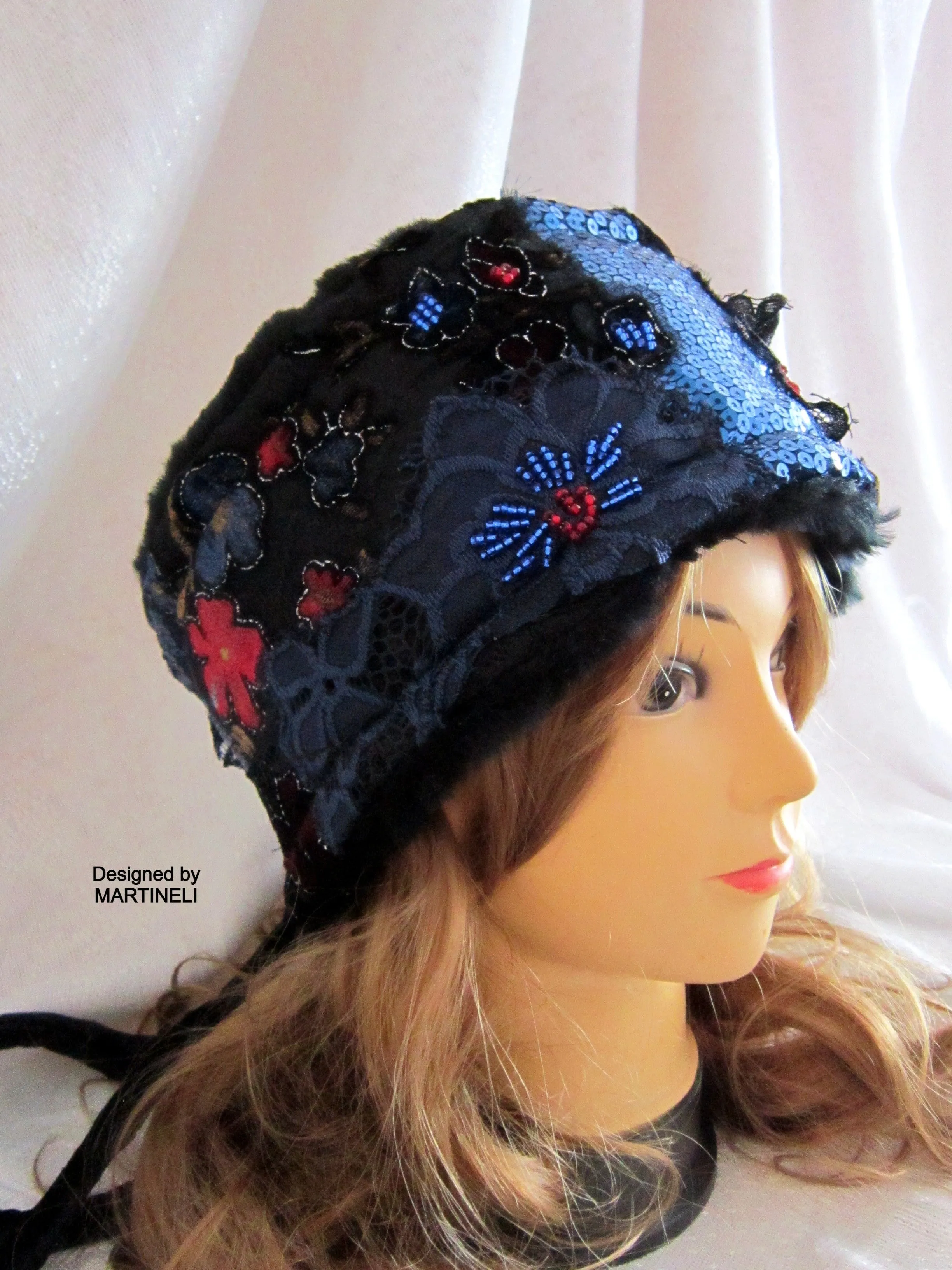 Winter Headband for Women,Black Faux Fur Headband