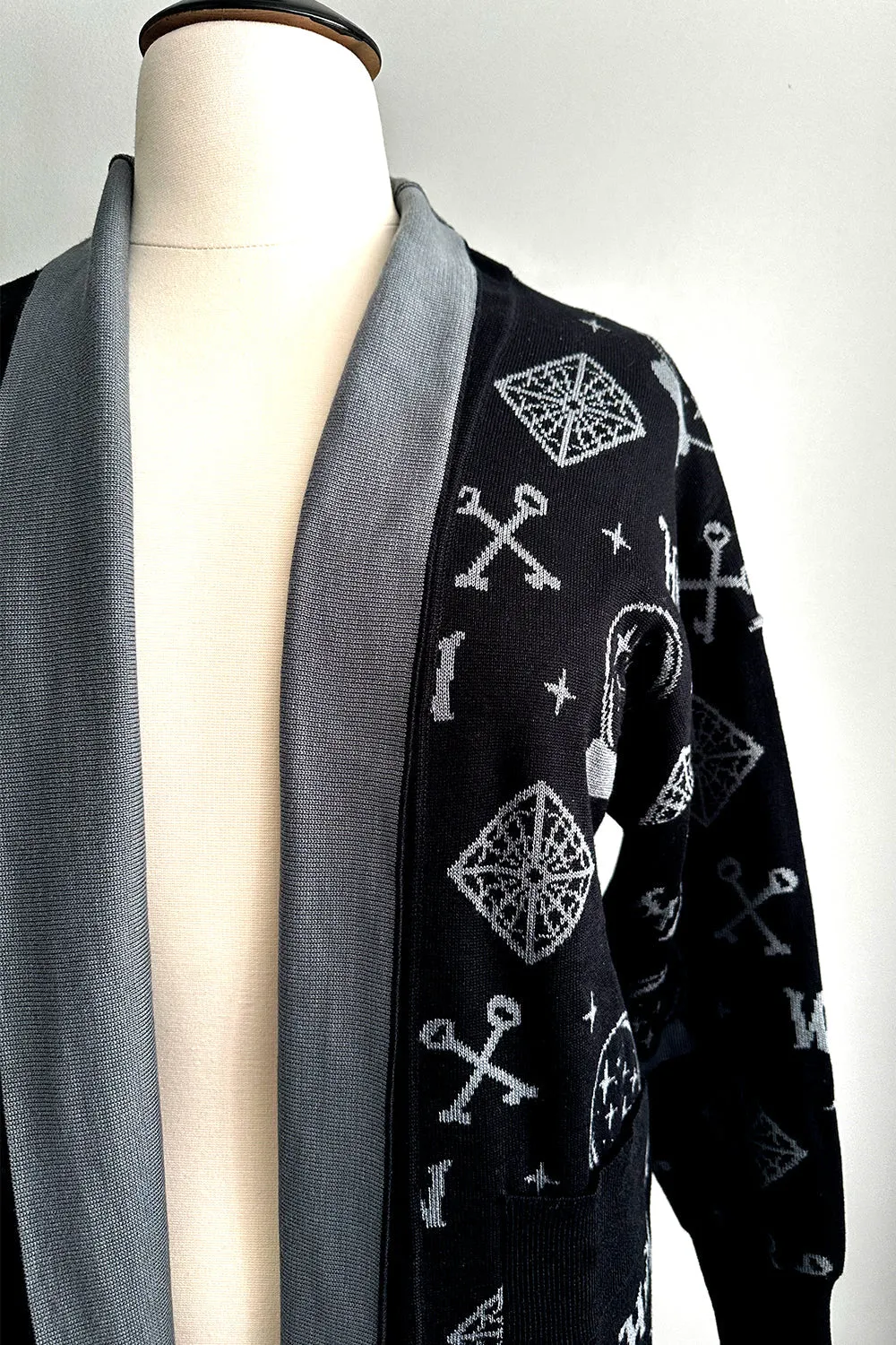 WMH Mystical Cardigan Black with Grey Details