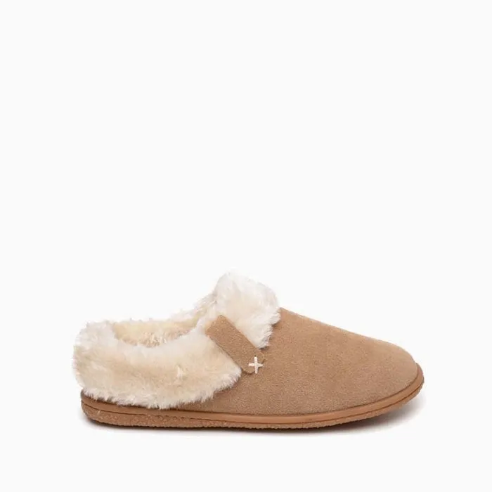 Women's Camp Collar Scuff Slipper - Cinnamon