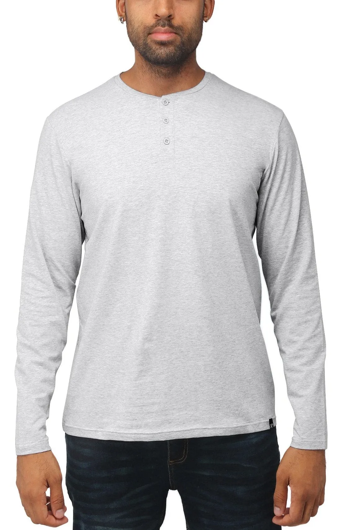 X RAY Men's Classic Long Sleeve Henley T-Shirt