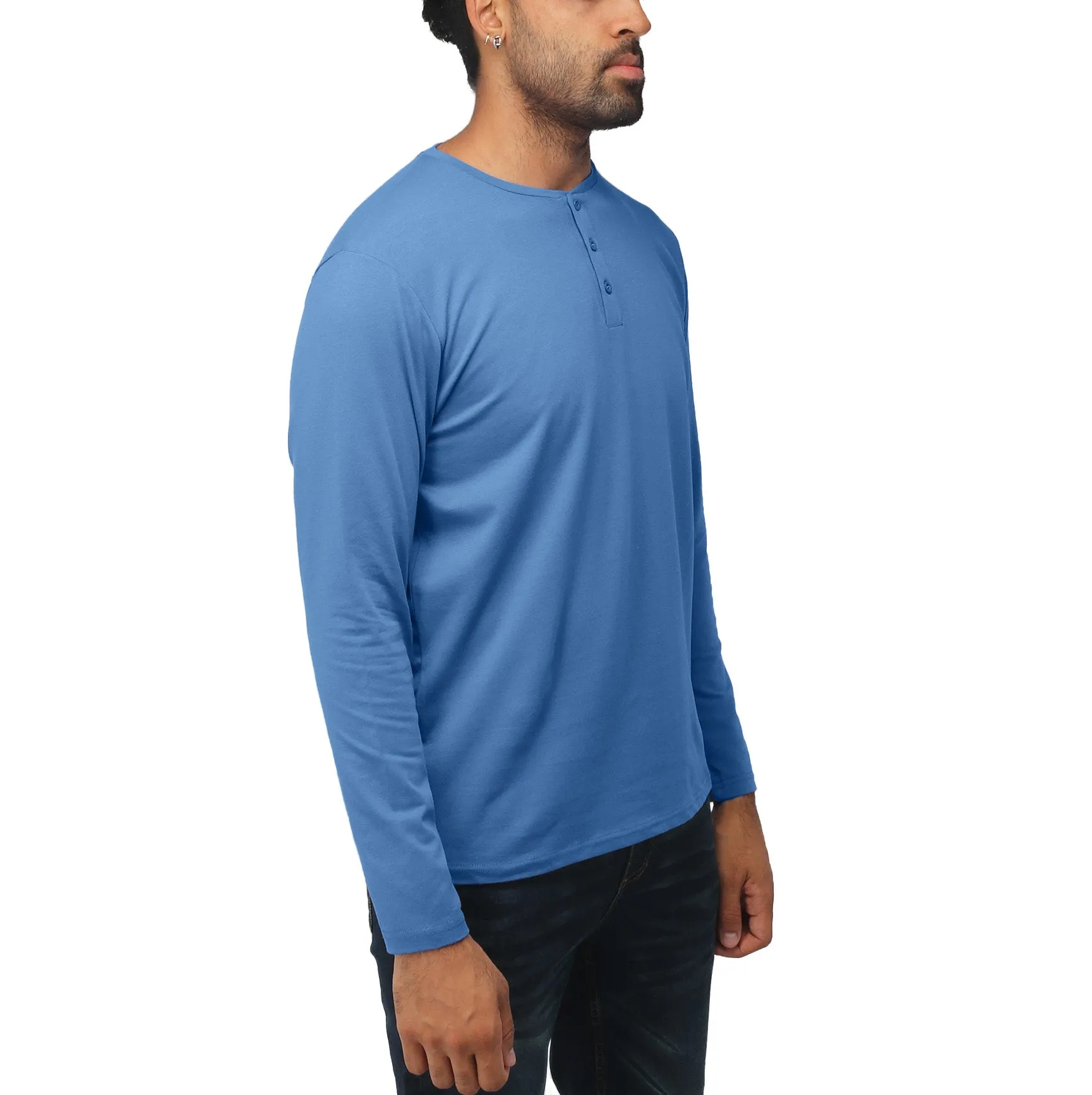 X RAY Men's Classic Long Sleeve Henley T-Shirt