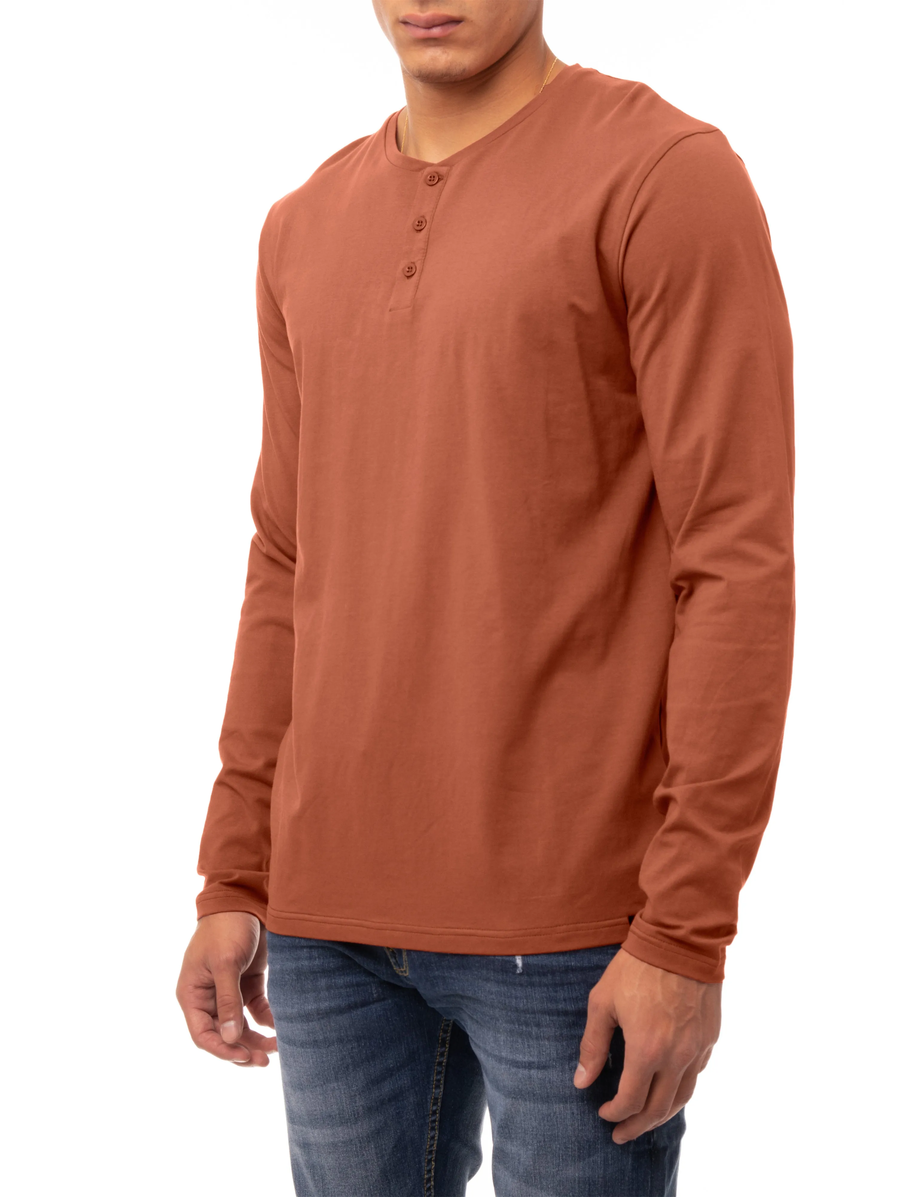 X RAY Men's Classic Long Sleeve Henley T-Shirt