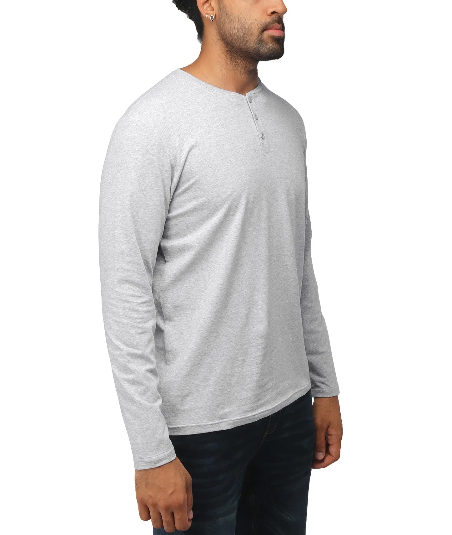 X RAY Men's Classic Long Sleeve Henley T-Shirt