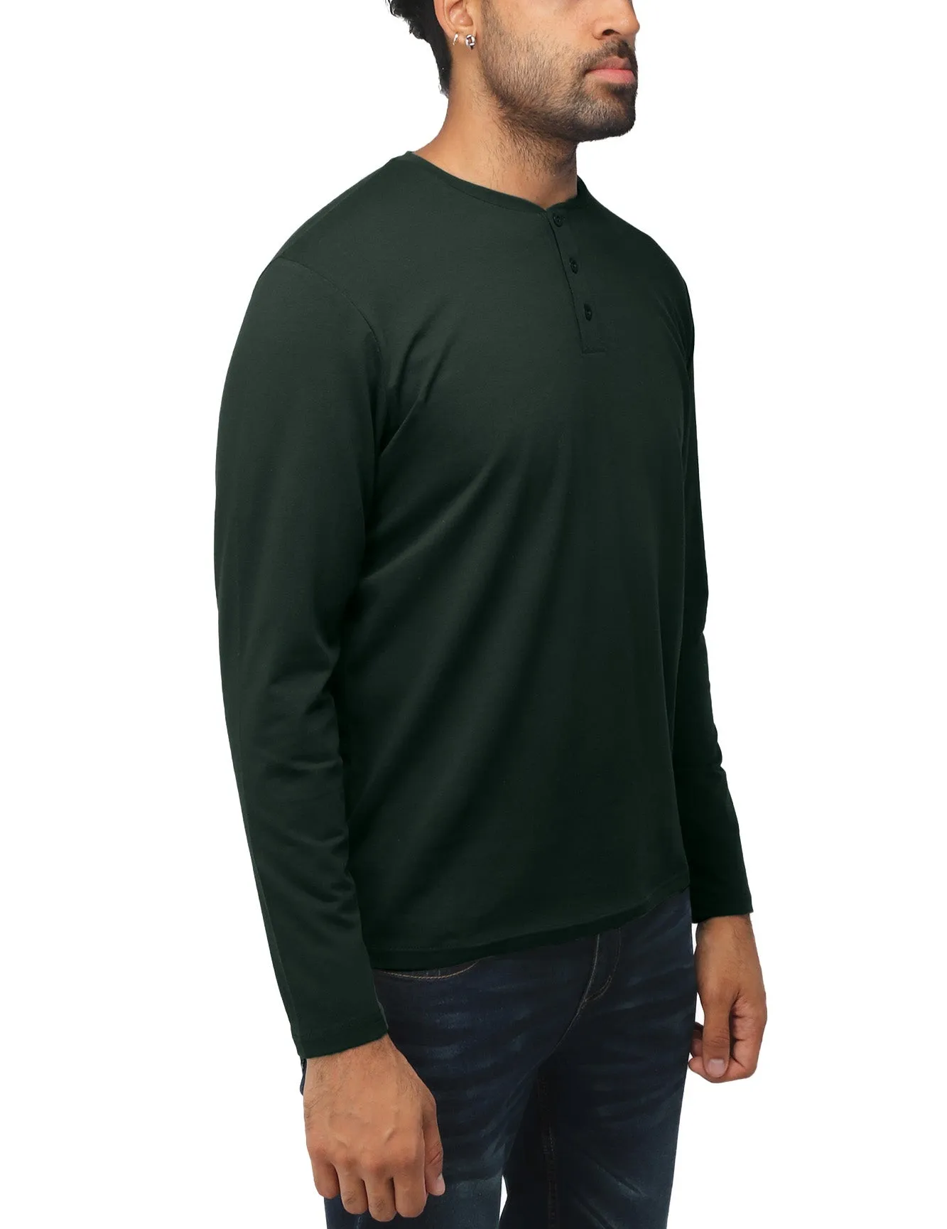 X RAY Men's Classic Long Sleeve Henley T-Shirt