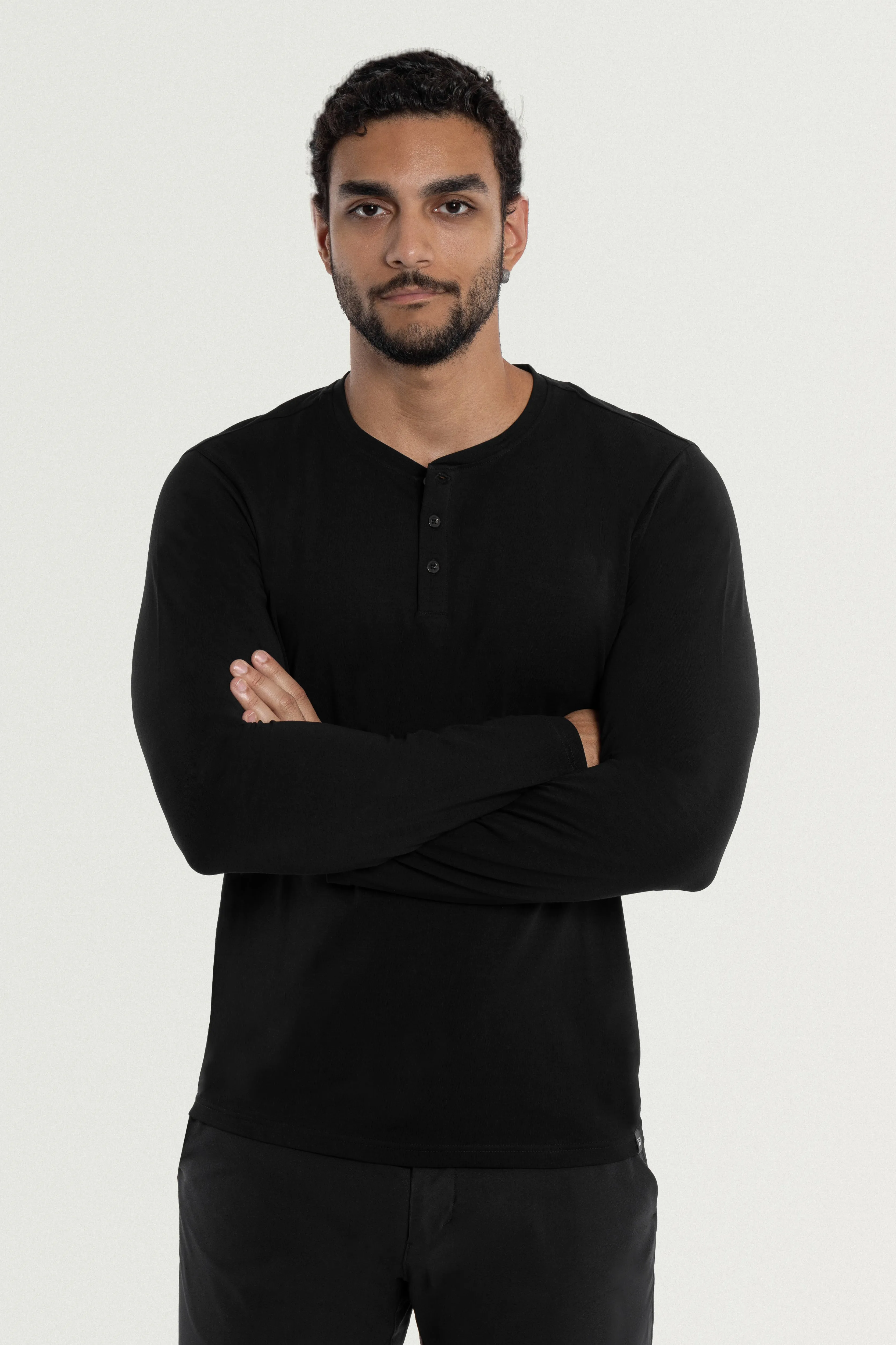 X RAY Men's Classic Long Sleeve Henley T-Shirt