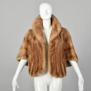 XS-Medium 1960s Brown Mink Stole