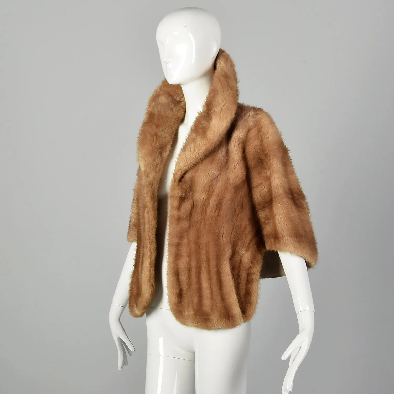 XS-Medium 1960s Brown Mink Stole