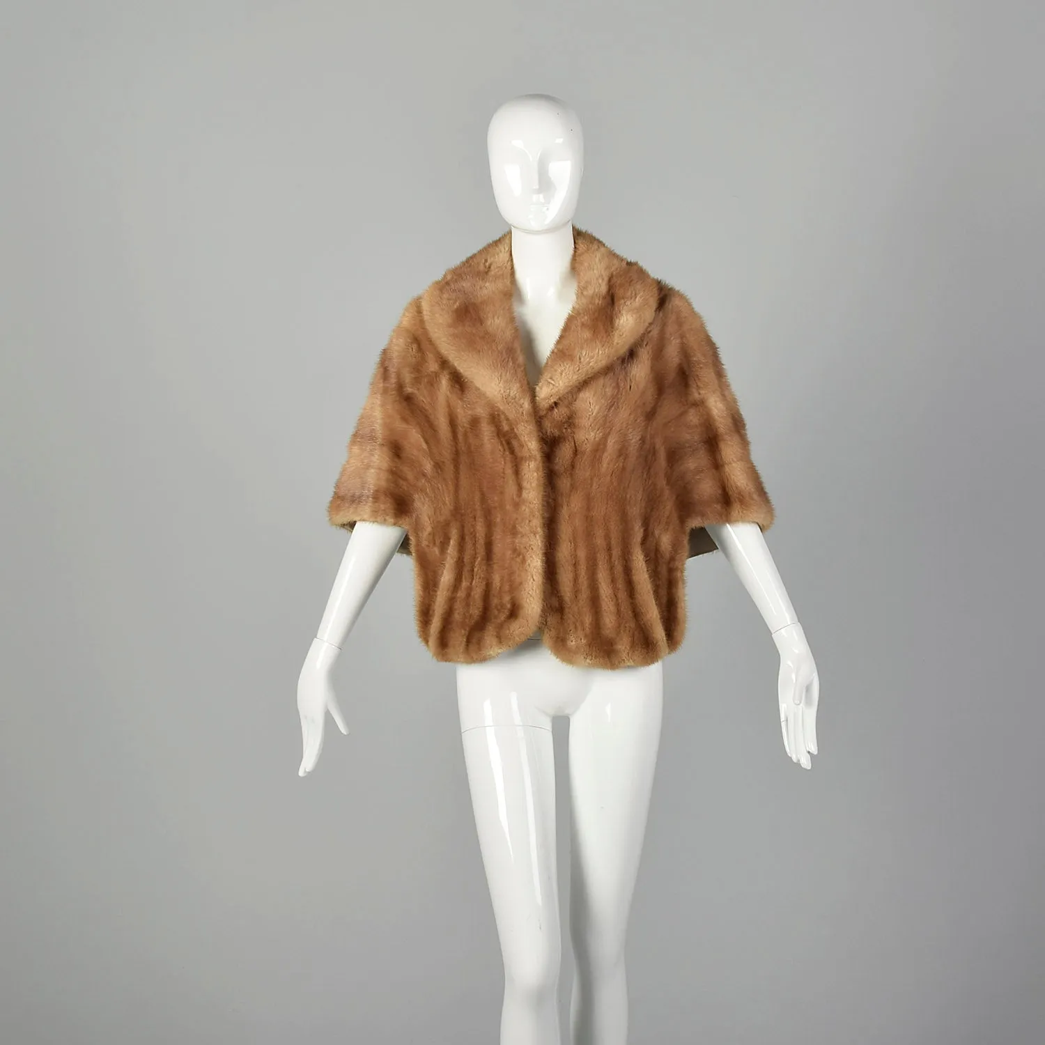 XS-Medium 1960s Brown Mink Stole